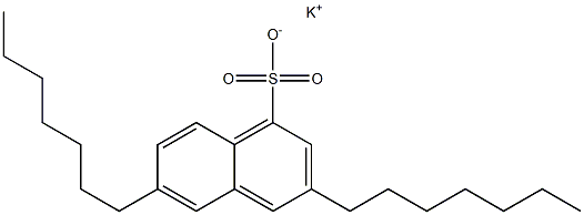 3,6-Diheptyl-1-naphthalenesulfonic acid potassium salt Struktur