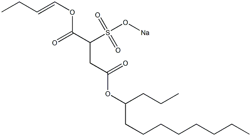 2-(Sodiosulfo)succinic acid 4-dodecyl 1-(1-butenyl) ester Struktur