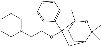 1,3,3-Trimethyl-6-phenyl-6-(2-piperidinoethoxy)-2-oxabicyclo[2.2.2]octane Struktur