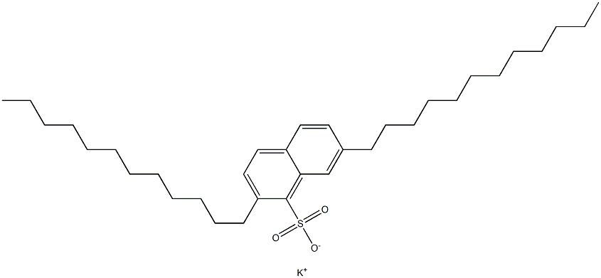 2,7-Didodecyl-1-naphthalenesulfonic acid potassium salt Struktur