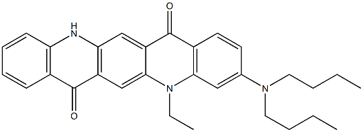 3-(Dibutylamino)-5-ethyl-5,12-dihydroquino[2,3-b]acridine-7,14-dione Struktur