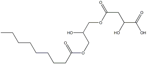 D-Malic acid hydrogen 4-(2-hydroxy-3-nonanoyloxypropyl) ester Struktur