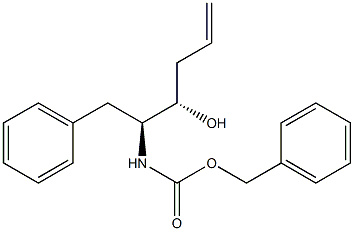 N-[(1S,2S)-1-Benzyl-2-hydroxy-4-pentenyl]carbamic acid benzyl ester Struktur