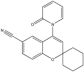 4-[(1,2-Dihydro-2-oxopyridin)-1-yl]-2,2-pentamethylene-2H-1-benzopyran-6-carbonitrile Struktur