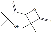 3,3-Dimethyl-4-(2-hydroxy-2-methylpropanoyl)oxetane-2-one Struktur