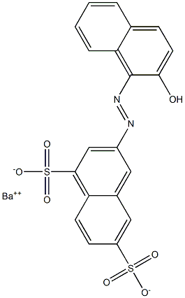 2-[(2-Hydroxy-1-naphtyl)azo]-4,7-naphthalenedisulfonic acid barium salt Struktur