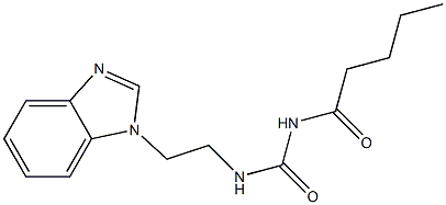 1-[2-(1H-Benzimidazol-1-yl)ethyl]-3-valerylurea Struktur