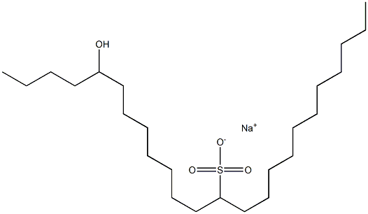 20-Hydroxytetracosane-12-sulfonic acid sodium salt Struktur