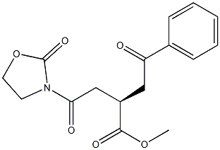 (2R)-4-Oxo-4-phenyl-2-[2-oxo-2-(2-oxooxazolidin-3-yl)ethyl]butyric acid methyl ester Struktur