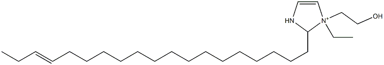 1-Ethyl-1-(2-hydroxyethyl)-2-(16-nonadecenyl)-4-imidazoline-1-ium Struktur