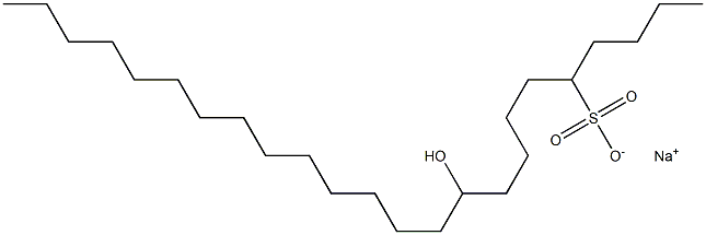 10-Hydroxytetracosane-5-sulfonic acid sodium salt Struktur