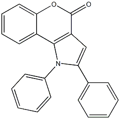 1-(Phenyl)-2-phenyl[1]benzopyrano[4,3-b]pyrrol-4(1H)-one Struktur