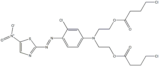 2-[2-Chloro-4-[N,N-bis[2-(4-chlorobutyryloxy)ethyl]amino]phenylazo]-5-nitrothiazole Struktur