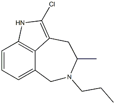 2-Chloro-3,4,5,6-tetrahydro-4-methyl-5-propyl-1H-azepino[5,4,3-cd]indole Struktur