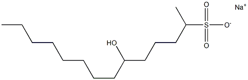 6-Hydroxytetradecane-2-sulfonic acid sodium salt Struktur