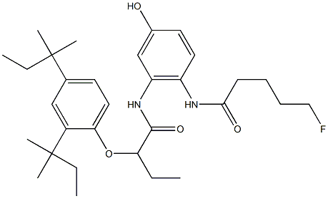 4-(5-Fluoropentanoylamino)-5-[2-(2,4-di-tert-amylphenoxy)butyrylamino]phenol Struktur