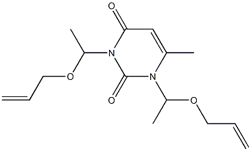 1,3-Bis[1-(2-propenyloxy)ethyl]-6-methyluracil Struktur