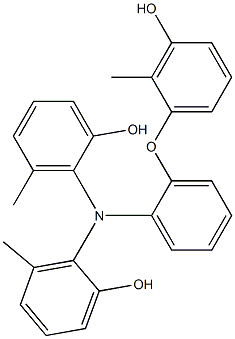 N,N-Bis(2-hydroxy-6-methylphenyl)-2-(3-hydroxy-2-methylphenoxy)benzenamine Struktur