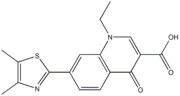 1,4-Dihydro-1-ethyl-4-oxo-7-(4,5-dimethylthiazol-2-yl)quinoline-3-carboxylic acid Struktur