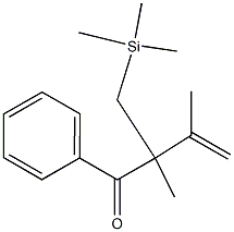 2,3-Dimethyl-1-phenyl-2-[(trimethylsilyl)methyl]-3-buten-1-one Struktur