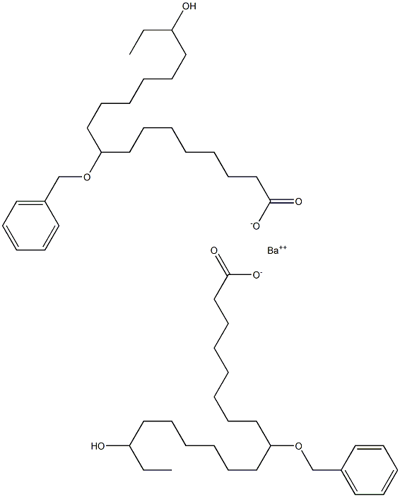 Bis(9-benzyloxy-16-hydroxystearic acid)barium salt Struktur