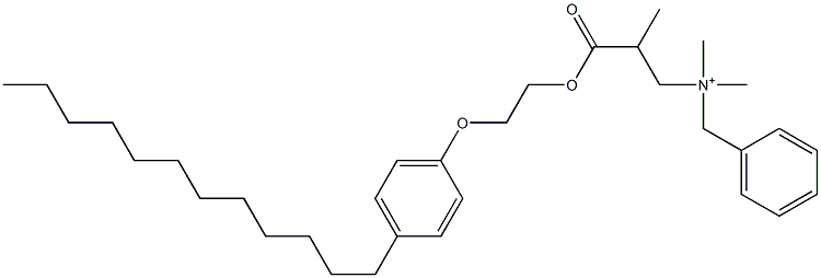 N,N-Dimethyl-N-benzyl-N-[2-[[2-(4-dodecylphenyloxy)ethyl]oxycarbonyl]propyl]aminium Struktur