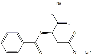 [R,(+)]-2-(Benzoylthio)succinic acid disodium salt Struktur