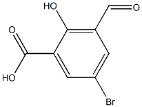 2-Hydroxy-3-formyl-5-bromobenzoic acid Struktur