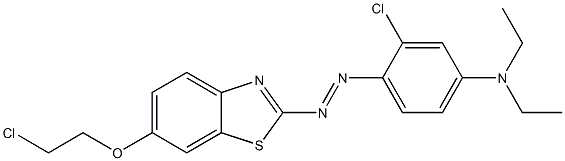 6-(2-Chloroethoxy)-2-[2-chloro-4-(diethylamino)phenylazo]benzothiazole Struktur