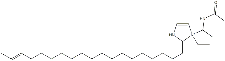 1-[1-(Acetylamino)ethyl]-1-ethyl-2-(17-nonadecenyl)-4-imidazoline-1-ium Struktur