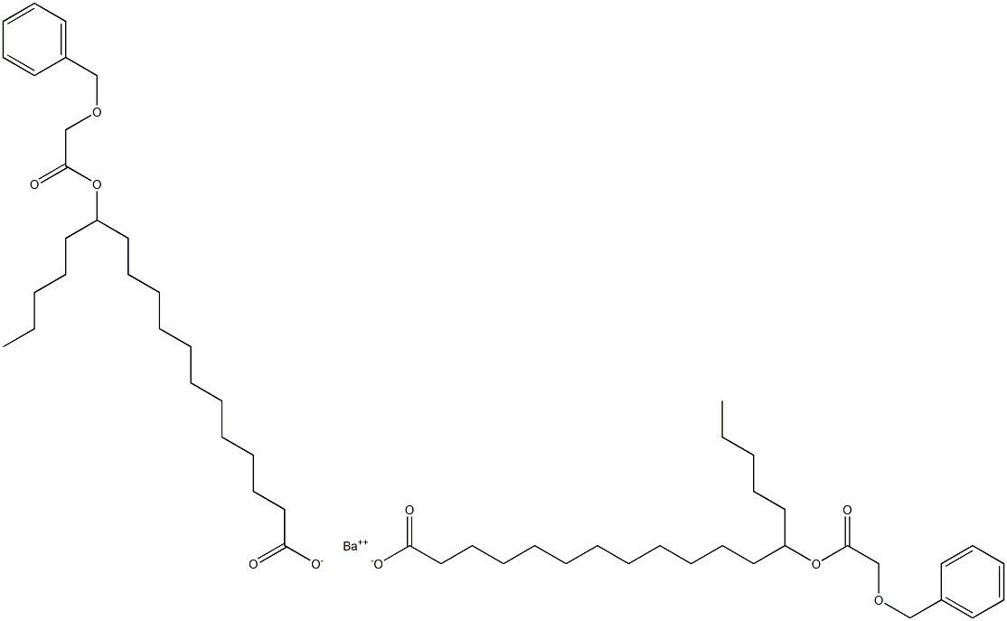 Bis[13-(benzyloxyacetoxy)stearic acid]barium salt Struktur