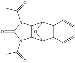 1,3-Diacetyl-3a,4,9,9a-tetrahydro-4,9-epoxy-1H-naphth[2,3-d]imidazol-2(3H)-one Struktur