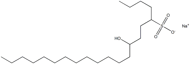 8-Hydroxyhenicosane-5-sulfonic acid sodium salt Struktur