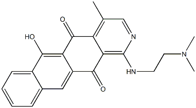 1-[[2-(Dimethylamino)ethyl]amino]-4-methyl-6-hydroxynaphth[2,3-g]isoquinoline-5,12-dione Struktur