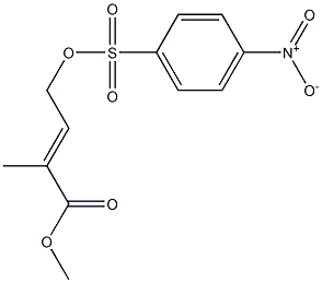 4-[[(p-Nitrophenyl)sulfonyl]oxy]-2-methyl-2-butenoic acid methyl ester Struktur