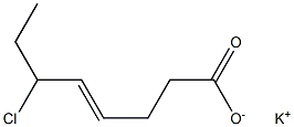 6-Chloro-4-octenoic acid potassium salt Struktur