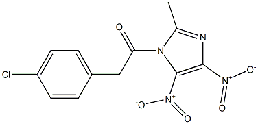 2-Methyl-4,5-dinitro-1-[2-(4-chlorophenyl)-1-oxoethyl]-1H-imidazole Struktur