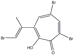 3-[(E)-2-Bromo-1-methylethenyl]-2-hydroxy-5,7-dibromo-2,4,6-cycloheptatrien-1-one Struktur