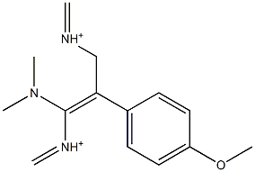 3-Dimethylamino-2-(4-methoxyphenyl)-2-propene-1-(dimethyliminium) Struktur