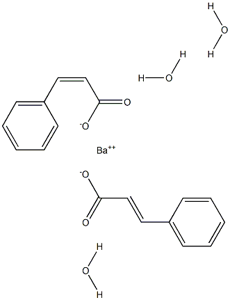 cis-Barium cinnamate trihydrate Struktur