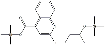 2-(3-Trimethylsilyloxybutoxy)-4-quinolinecarboxylic acid trimethylsilyl ester Struktur