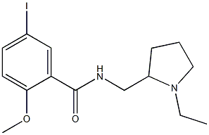 N-[(1-Ethyl-2-pyrrolidinyl)methyl]-2-methoxy-5-iodobenzamide Struktur