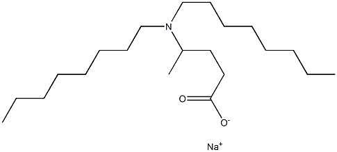 4-(Dioctylamino)valeric acid sodium salt Struktur