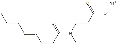 3-[N-Methyl-N-(4-octenoyl)amino]propionic acid sodium salt Struktur