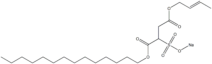 2-(Sodiosulfo)succinic acid 1-tetradecyl 4-(2-butenyl) ester Struktur