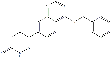 4,5-Dihydro-5-methyl-6-(4-benzylaminoquinazolin-7-yl)pyridazin-3(2H)-one Struktur