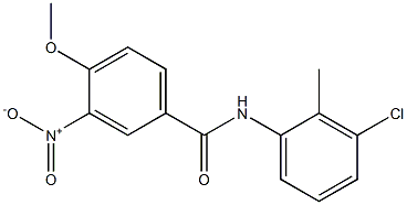 3-Nitro-4-methoxy-2'-methyl-3'-chlorobenzanilide Struktur