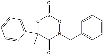 4-Benzyl-6-methyl-6-phenyl-4H-1,3,2,4-dioxathiazin-5(6H)-one 2-oxide Struktur