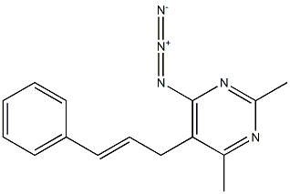 5-Cinnamenyl-2,4-dimethyl-6-azidopyrimidine Struktur