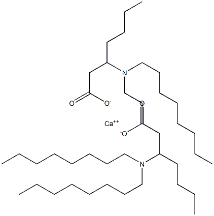 Bis[3-(dioctylamino)heptanoic acid]calcium salt Struktur